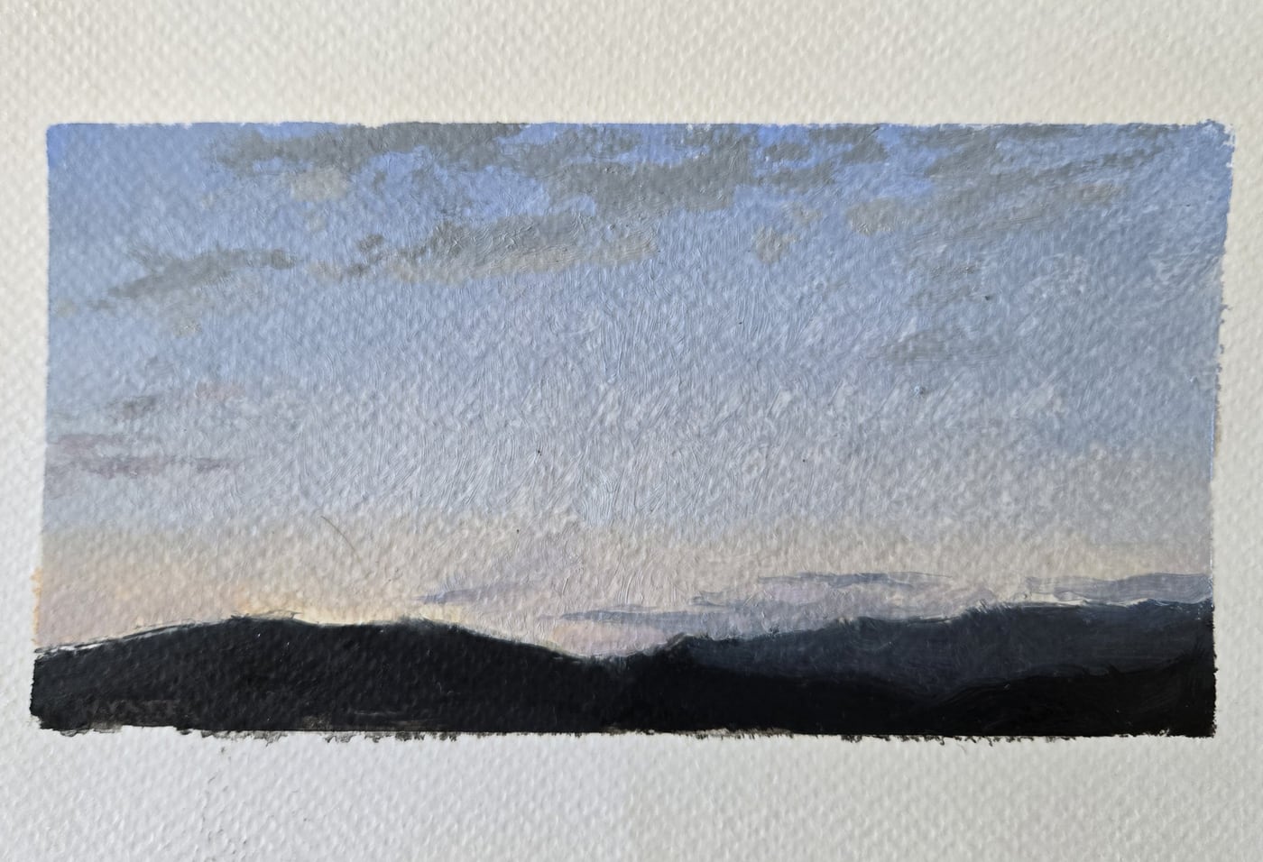 "Sunrise over Sundance" by Wyatt Rooney, Oil on Sealed Paper