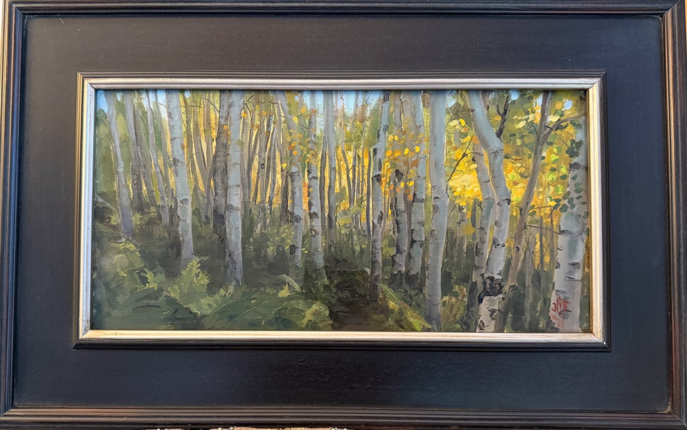 "Aspens" by Gillian Sargeant, Oil on panel