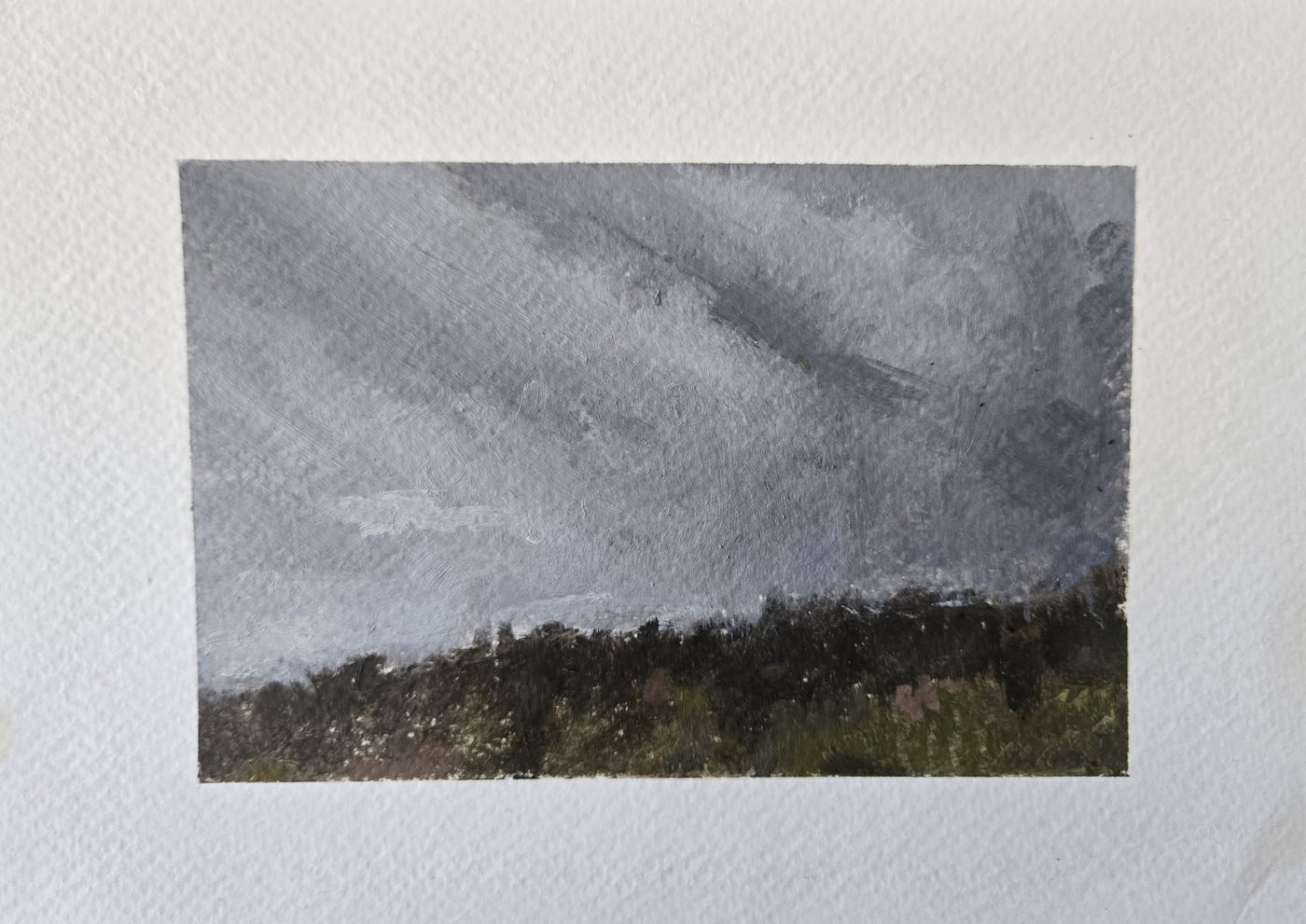 "Overcast Study in Rythm" by Wyatt Rooney, Oil on Sealed Paper