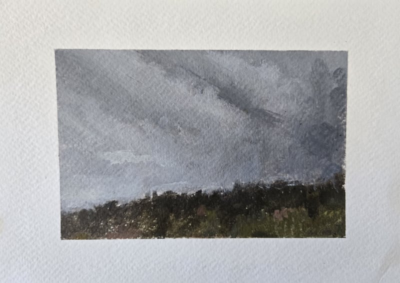 "Overcast Study in Rythm" by Wyatt Rooney, Oil on Sealed Paper