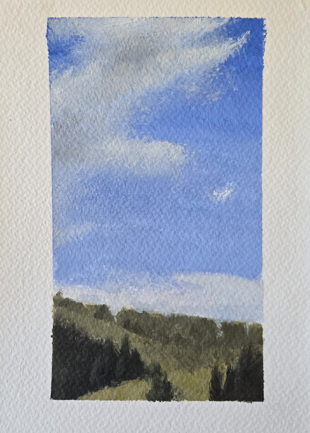 "Perspective Study" by Wyatt Rooney, Oil on Sealed Paper